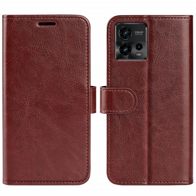 Lommebok deksel Premium for Motorola Moto G72 brun