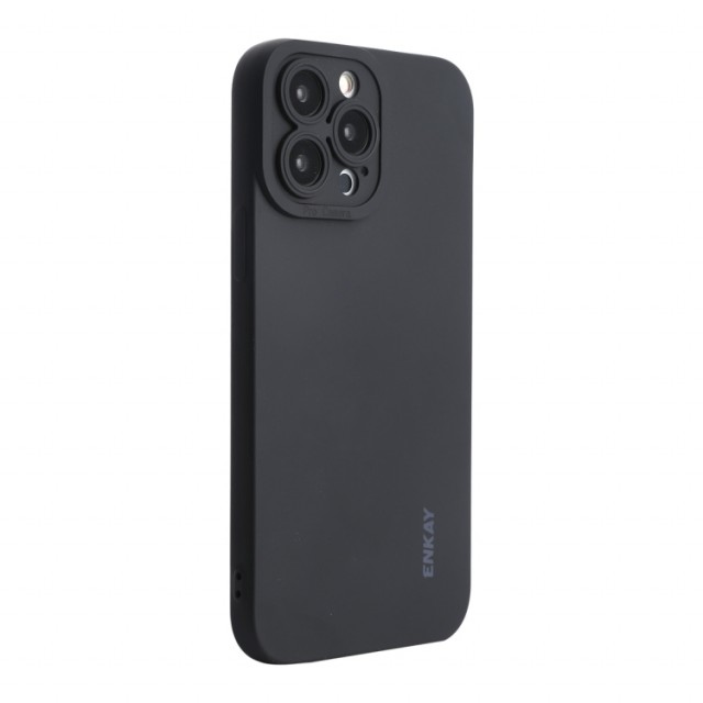 ENKAY Liquid TPU-deksel iPhone 14 Pro Max Svart