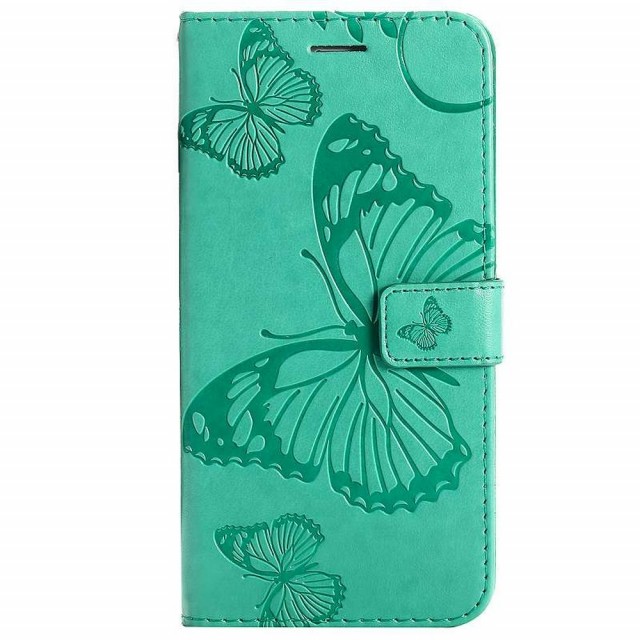 Lommebok deksel til Motorola Moto G22 - Grønn Butterfly