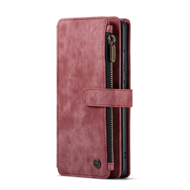 CaseMe retro multifunksjonell Lommebok deksel iPhone 14 Pro rød