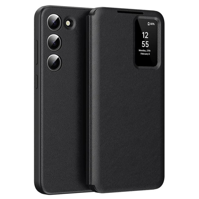 Smart Clear View Flip deksel Samsung Galaxy S22 5G - Svart