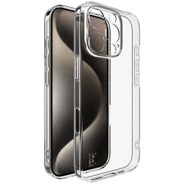 IMAK TPU Deksel for iPhone 16 Pro Max Gjennomsiktig
