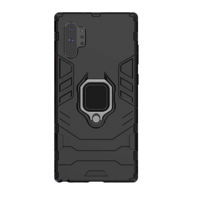 Panther TPU + PC Deksel med Ring Grep Galaxy Note 10+ Plus svart