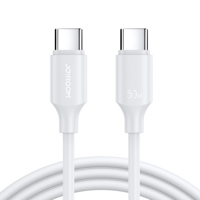 JOYROOM USB-C til USB-C 60W Ladekabel 1m - hvit