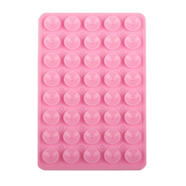 Mobilholder Silikon med dobbeltsidig sugekopper rosa