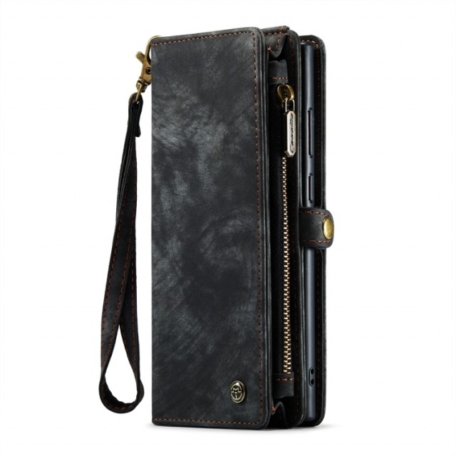 CaseMe 2-i-1 Lommebok deksel Samsung Galaxy S25 Edge 5G svart