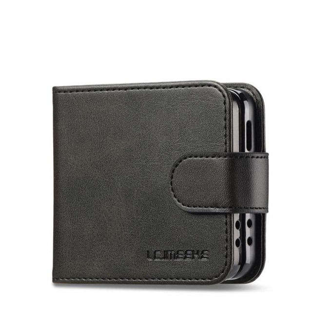 LC.IMEEKE Lommebok deksel for Samsung Galaxy Z Flip 8 5G svart