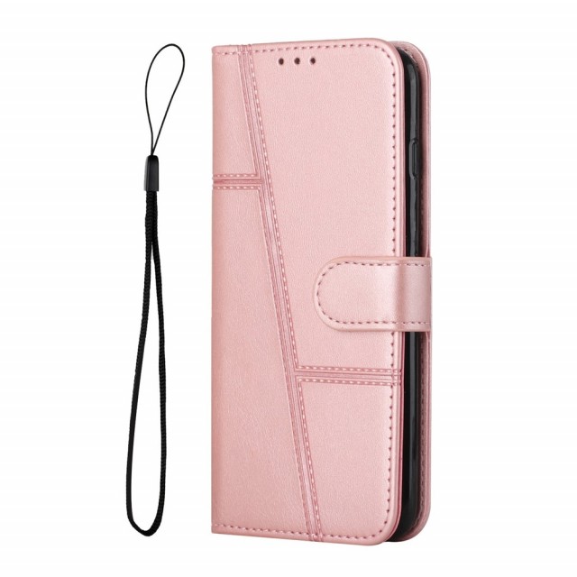 Lommebok deksel Stitching for iPhone 18 Pro Max Roségull