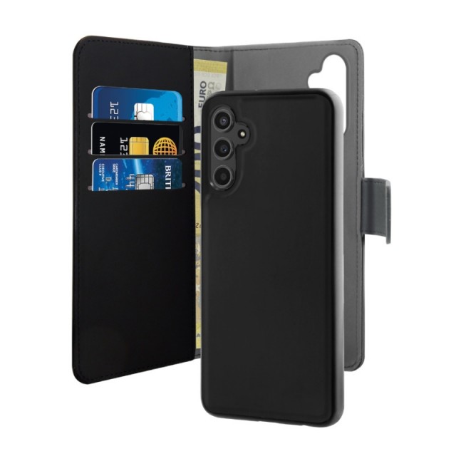 Puro 2-i-1 Magnetisk Lommebok-deksel Samsung Galaxy A15 Svart