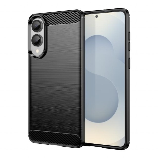 Tech-Flex TPU Deksel Carbon for Samsung Galaxy S25 Edge 5G svart