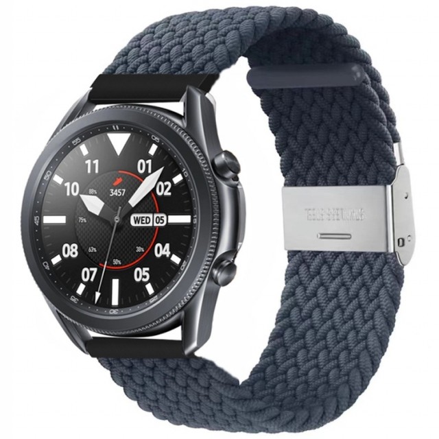 Klokkereim Nylon universal 20mm til Galaxy/Huawei/andre merker - Mørk blå