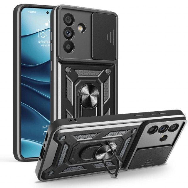 Tech-Flex TPU + PC Deksel med Ring Grep Samsung Galaxy A56 5G svart