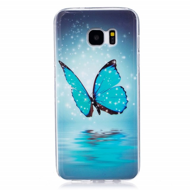Fashion TPU Deksel Samsung Galaxy S7 Edge - Butterfly