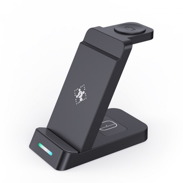 Trådløs Dockingstasjon 3-i-1 Samsung Galaxy / Watch / Galaxy Buds - Svart