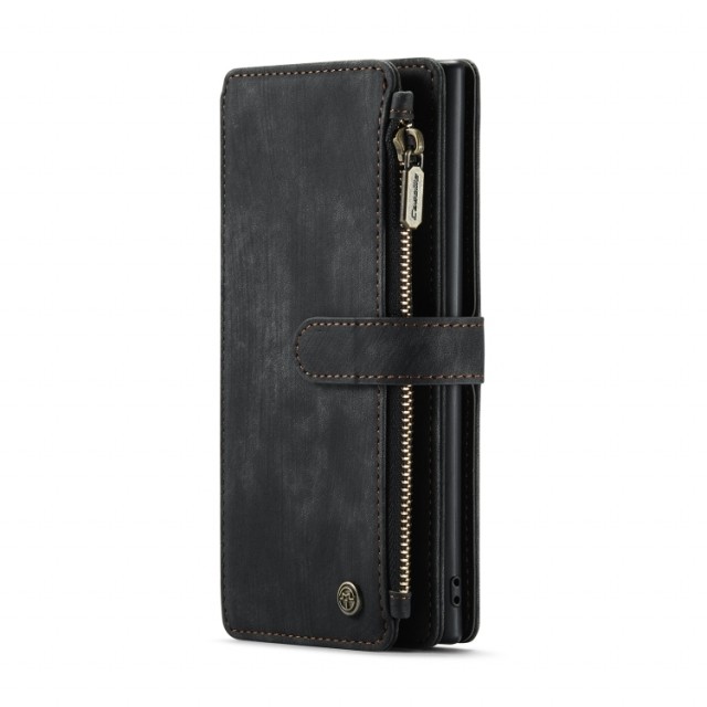 CaseMe retro multifunksjonell Lommebok deksel Samsung Galaxy Note 10+ Plus svart