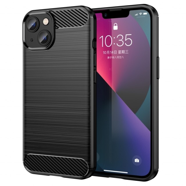 Tech-Flex TPU Deksel Carbon iPhone 14 Plus svart