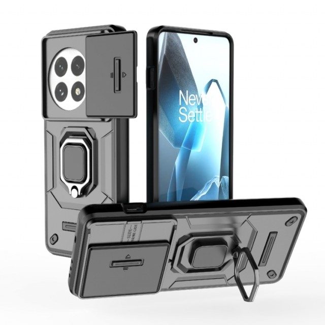 Tech-Flex TPU + PC Deksel med Ring Grep OnePlus 13 5G svart
