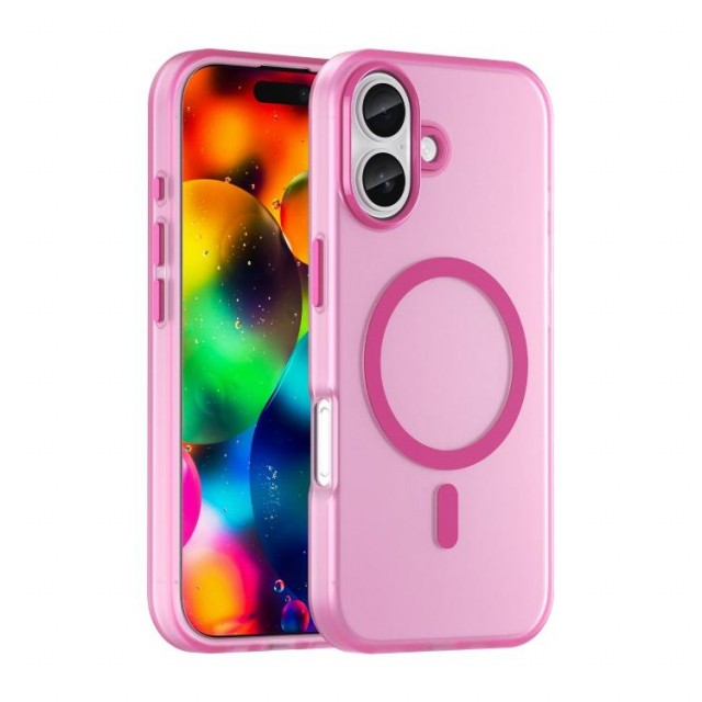 Tech-Flex Frosted TPU Deksel for iPhone 17 MagSafe - Rosa