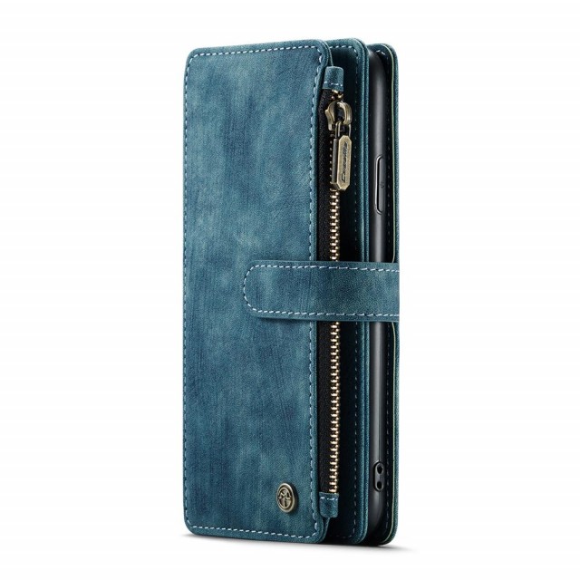 CaseMe retro multifunksjonell Lommebok deksel iPhone 11 Pro Max blå