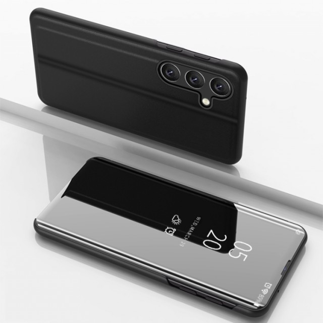 Mirror View Flip deksel Samsung Galaxy S25 5G svart