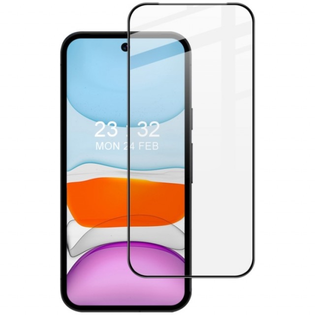 IMAK Herdet Glass skjermbeskytter Google Pixel 9a 5G svart kant