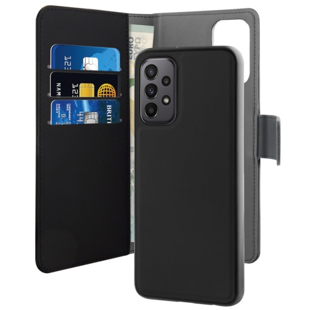 Puro 2-i-1 Magnetisk Lommebok-deksel Samsung Galaxy A23 5G Svart