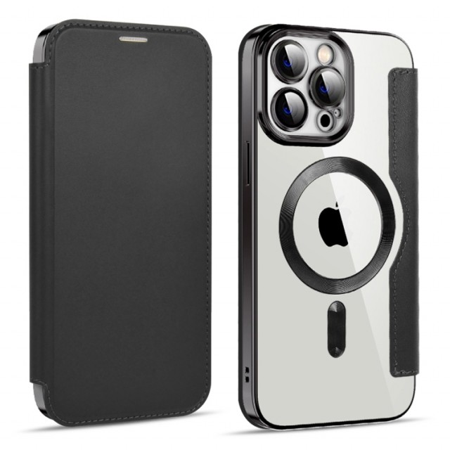 Tech-Flex Flip deksel iPhone 12 Pro MagSafe Svart