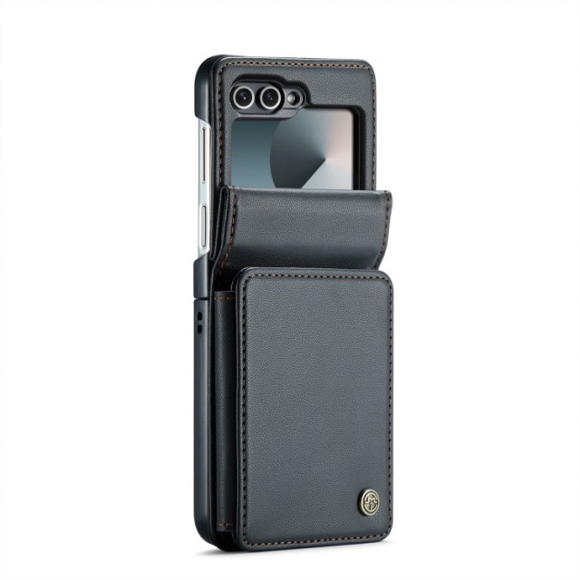 CaseMe TPU + PC Deksel med kortlomme Samsung Galaxy Z Flip 6 5G svart