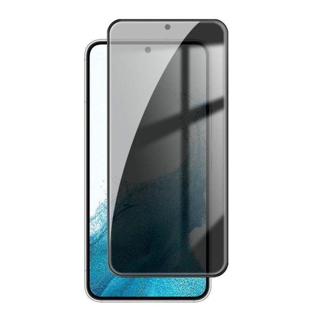 Kalebol Privacy Herdet glass skjermbeskytter Galaxy S22 5G svart kant