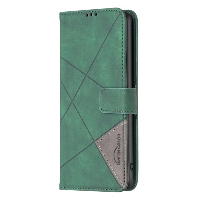 Binfen Lommebok deksel Stitching for Samsung Galaxy A56/A36 5G - Grønn