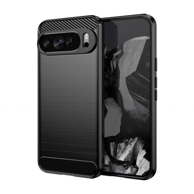 Tech-Flex TPU Deksel Carbon for Google Pixel 9 Pro 5G svart