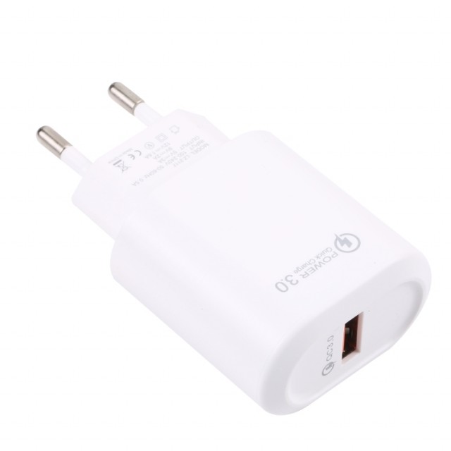 Eazy universal Vegglader USB-A Port 18W - hvit