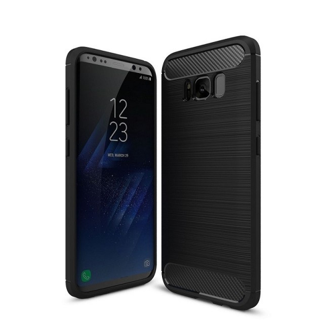 Tech-Flex TPU Deksel Carbon for Galaxy S8 svart