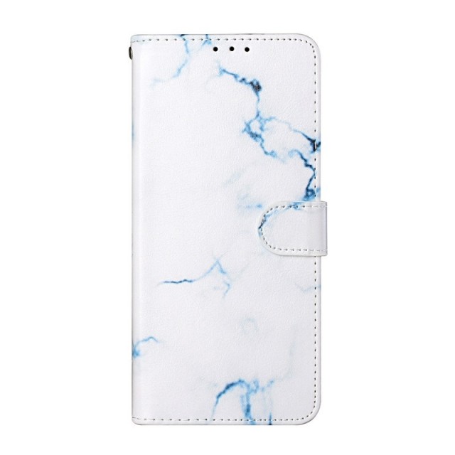 Lommebok deksel for Samsung Galaxy S21 Ultra 5G hvit marmor