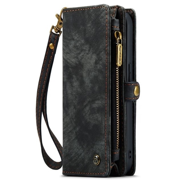 CaseMe 2-i-1 Lommebok deksel iPhone 16 Pro Max svart
