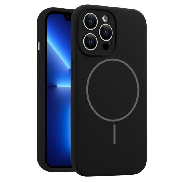 Tech-Flex silikon Deksel for iPhone 13 Pro MagSafe svart