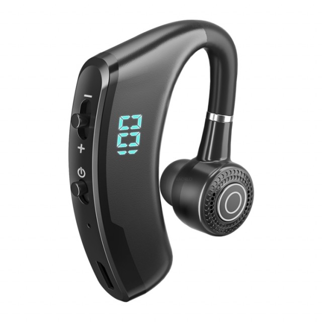 Bluetooth Headset med LED-display - Svart