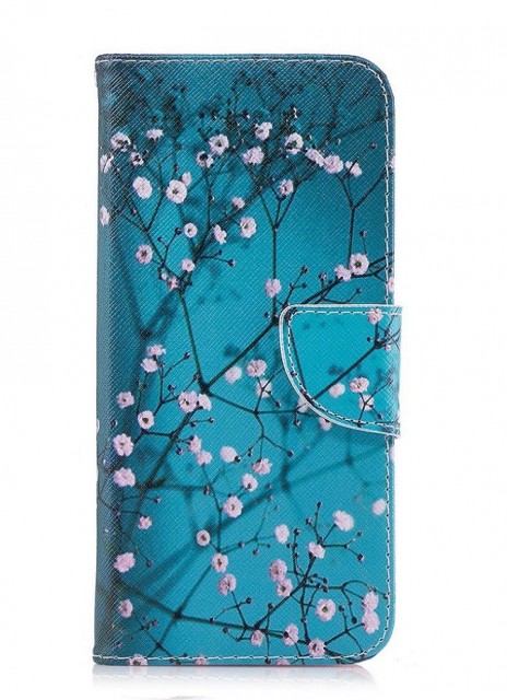 Lommebok deksel til Galaxy S9 plus - Rosa blomster