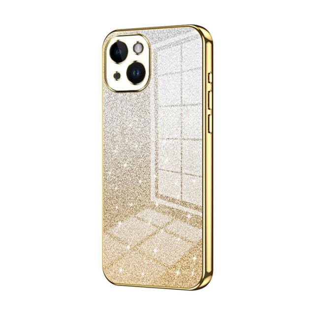 Fashion TPU Deksel Glitter Powder iPhone 14/13 - Gull