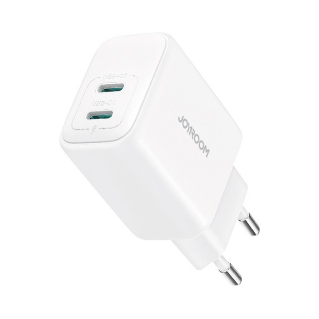 JOYROOM Vegglader USB-C Dual Port hurtiglader 20W - Hvit 