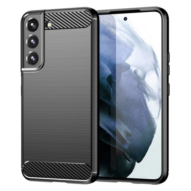 Tech-Flex TPU Deksel Carbon for Samsung Galaxy S23 5G svart