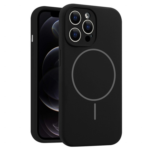 Tech-Flex silikon Deksel for iPhone 12 Pro MagSafe svart