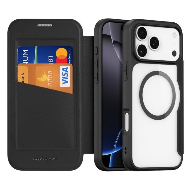 DUX DUCIS Skin X Pro Flip deksel iPhone 17 Pro MagSafe Svart