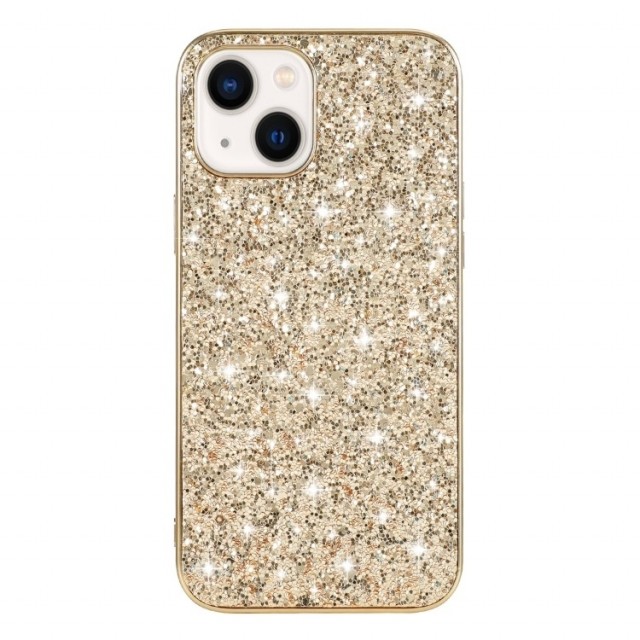 Fashion TPU Deksel Glitter Powder iPhone 14/13 - Gull