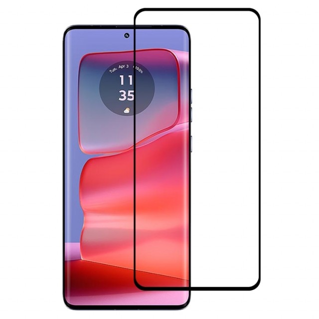 Herdet glass 3D skjermbeskytter Motorola Edge 50 Pro 5G svart kant