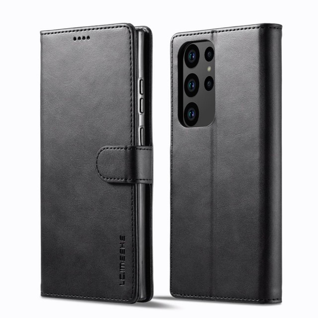 LC.IMEEKE Lommebok deksel for Samsung Galaxy S23 Ultra 5G svart