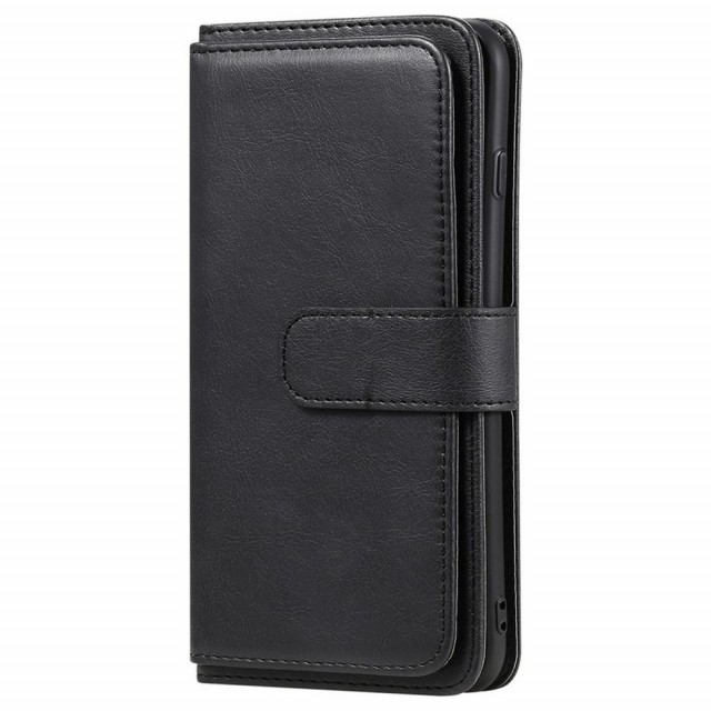 Lommebok-deksel plass til 10 stk kort for iPhone 7 Plus/8 Plus svart
