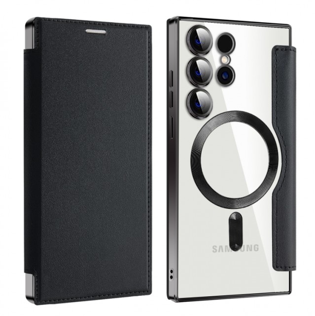Tech-Flex Flip deksel Samsung Galaxy S25 Ultra 5G MagSafe Svart
