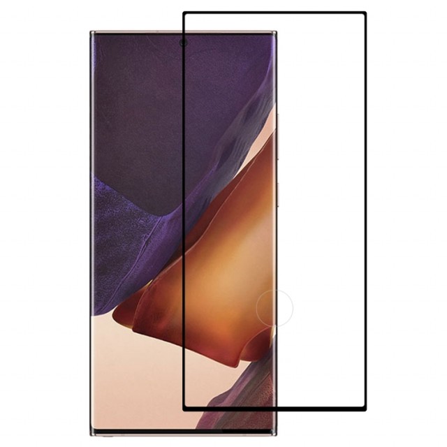 Herdet glass 3D Buet skjermbeskytter heldekkende Galaxy Note 20 Ultra svart kant