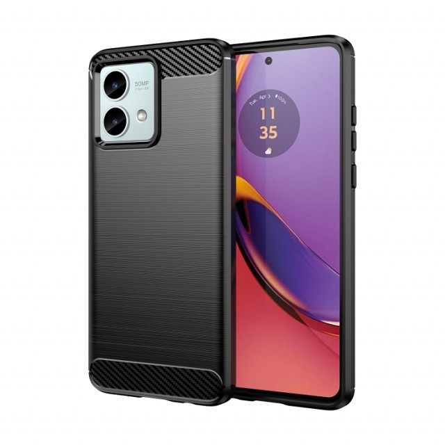Tech-Flex TPU Deksel Carbon Motorola Moto G84 5G svart